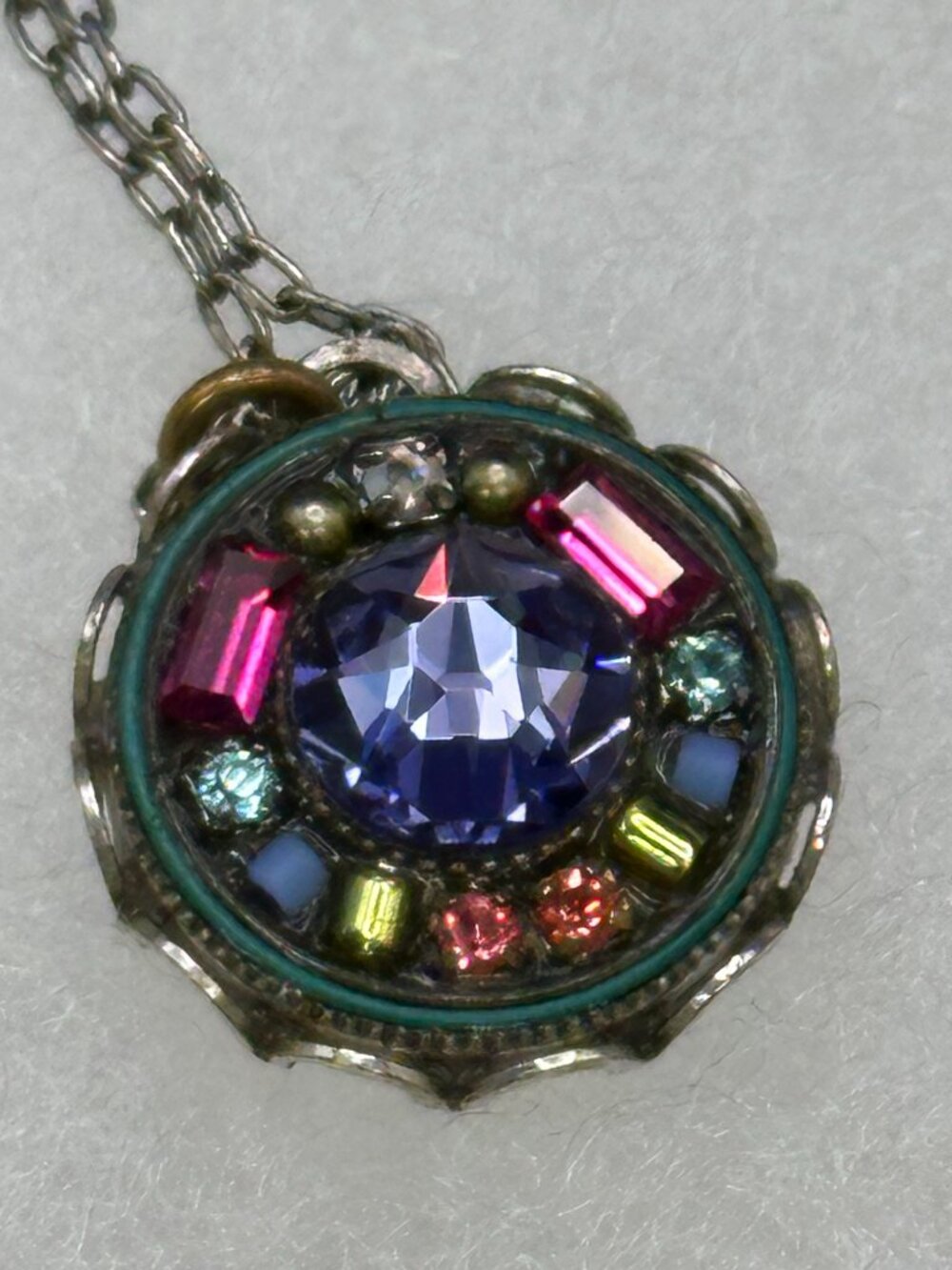 Firefly Swarovski Crystal Multiple Stone Pendant Necklace - Picture 14 of 15